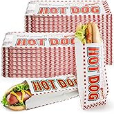 ZEAYEA 200 Pack Hot Dog Wrappers, Foil Lined Paper Hot Dog Sleeves, Grease Resistance Disposable Hot Dog Bags for Party, Snac
