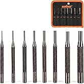 HORUSDY 8 Pieces Pin Punch Set, Kit Removing Repair Tool with Holder for Automotive, Watch Repair,Jewelry and Craft