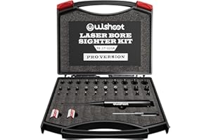 OWLSHOOT Professional Laser Bore Sight Kit Multiple Caliber,Upgraded Green Bore Sighter with 30 Adapters Button Switch Perfectly Choice for.17 to 12GA Rifles Pistols, Provides Powerful Support for Hunting.