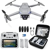 Contixo F23 GPS Drone With Camera, 46 Min Flight Time, 4.5" Screen Remote, Follow Me, Waypoints, 5GHz FPV Transmission, Return to Home, Hand Gestures, Orbit Mode Foldable Drones For Teens &amp; Adults