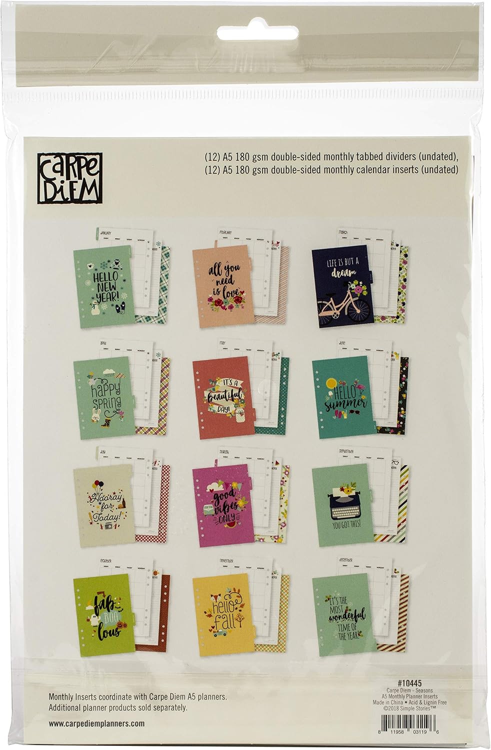 PUKKA PADS USA (CARPE DIEM) Carpe Diem A5 Insert Seasons, Monthly, Undated, One Size - Image 4