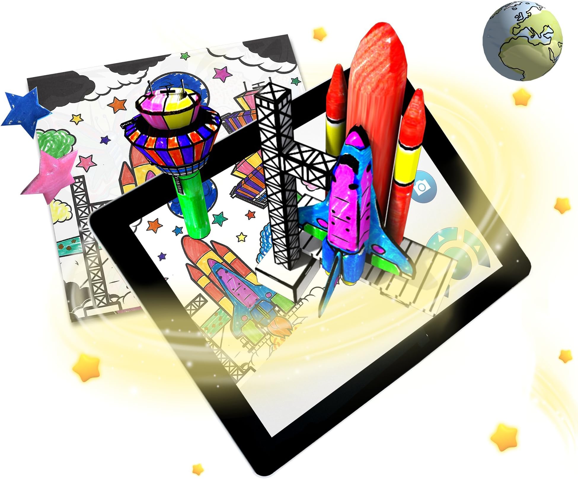 Mardles discovAR 4D colouring book - Space Adventures - Augmented Reality Toy