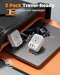 UK Adapters for Travel 2 Pack, TESSAN Type G US to