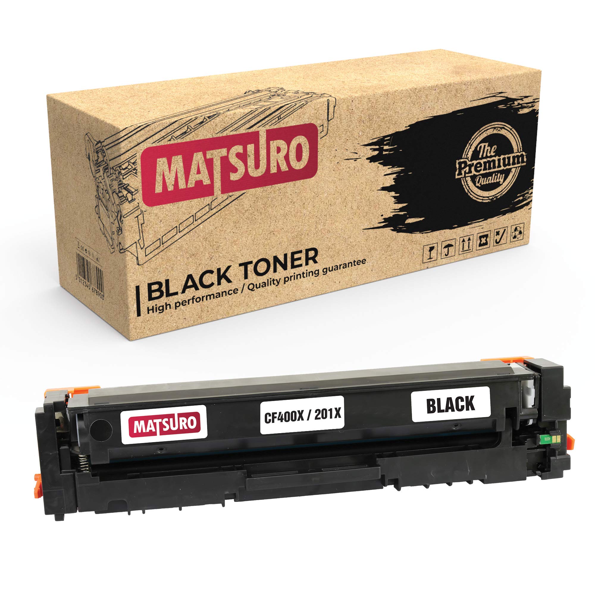 Matsuro Original | Compatible Toner cartridge Replacement for HP CF400X CF401X CF403X CF402X 201X (1 BLACK)