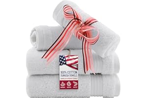 American Veteran Towel, 100% Cotton Turkish Washcloths for Bathroom Essentials 4 Pack, Soft Absorbent Wash Cloths Quick Drying Small Towels Washrags, White