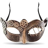 Attitude Studio Steampunk Metallic Venetian Masquerade Metal Gear Mask