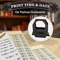 2 Pack Time Clock Durabile Black Ribbon for Amano