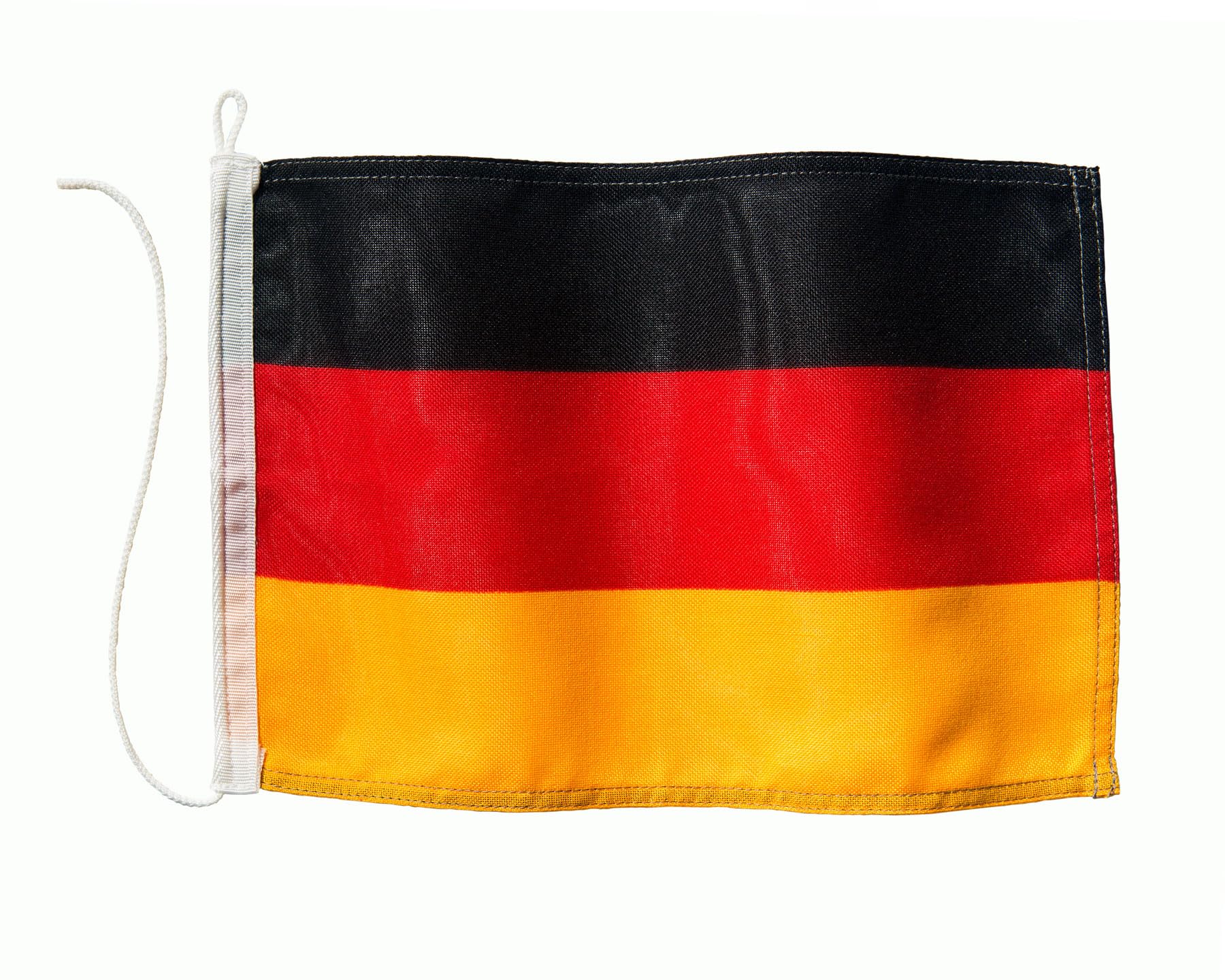 New Marine Germany flag for yacht, motorcycle, sailing and much more in various sizes, UV-stabilised with eyelet and ribbon (50 x 75 cm).