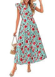 PRETTYGARDEN Women's 2025 Summer Floral Midi Dress