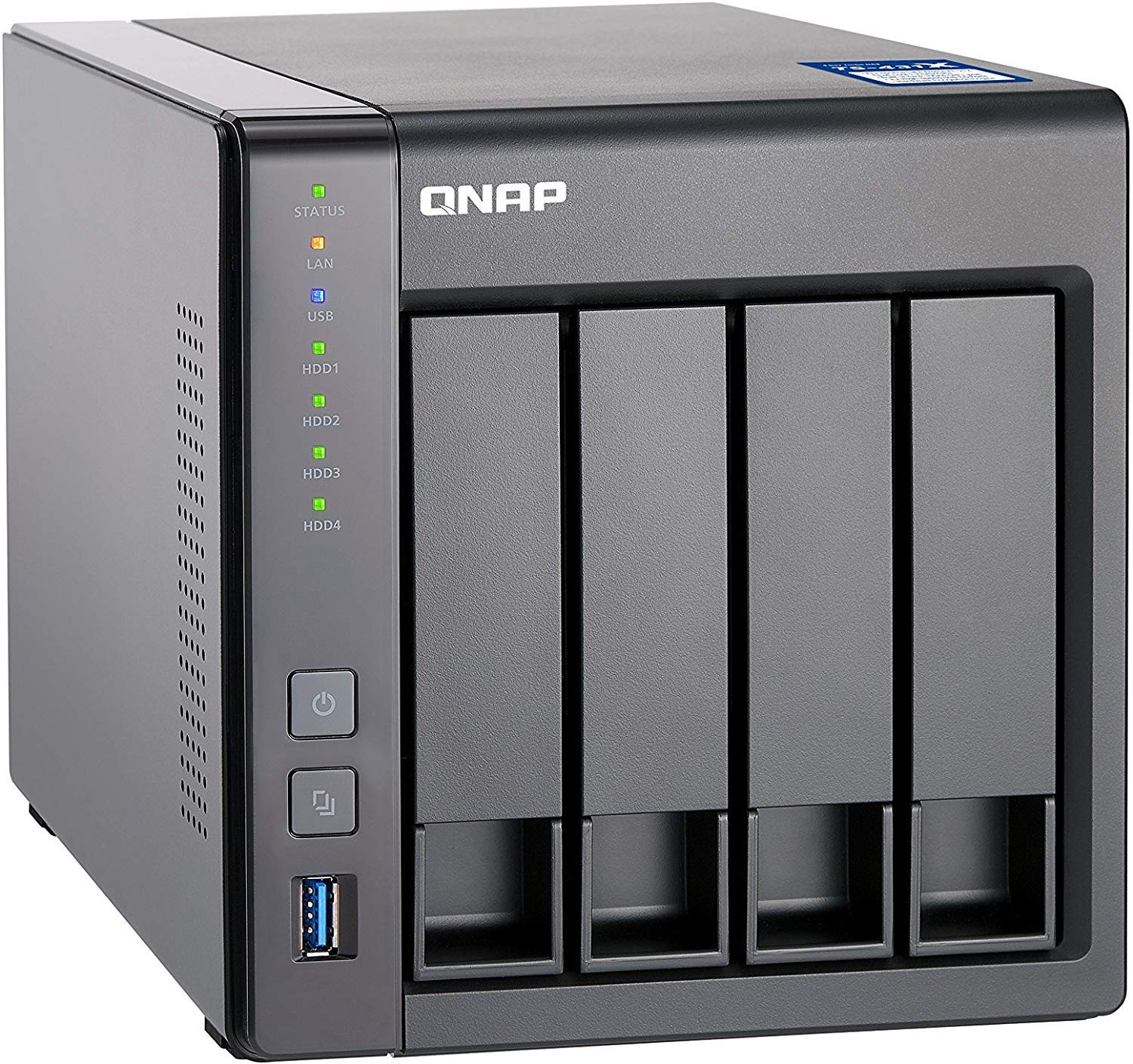 QNAP TS-431X-2G 4 Bay Desktop High-performance NAS Enclosure - 2 GB RAM, 1.7 GHz Dual Core Processor - with a Built-in 10GbE SFP+ port