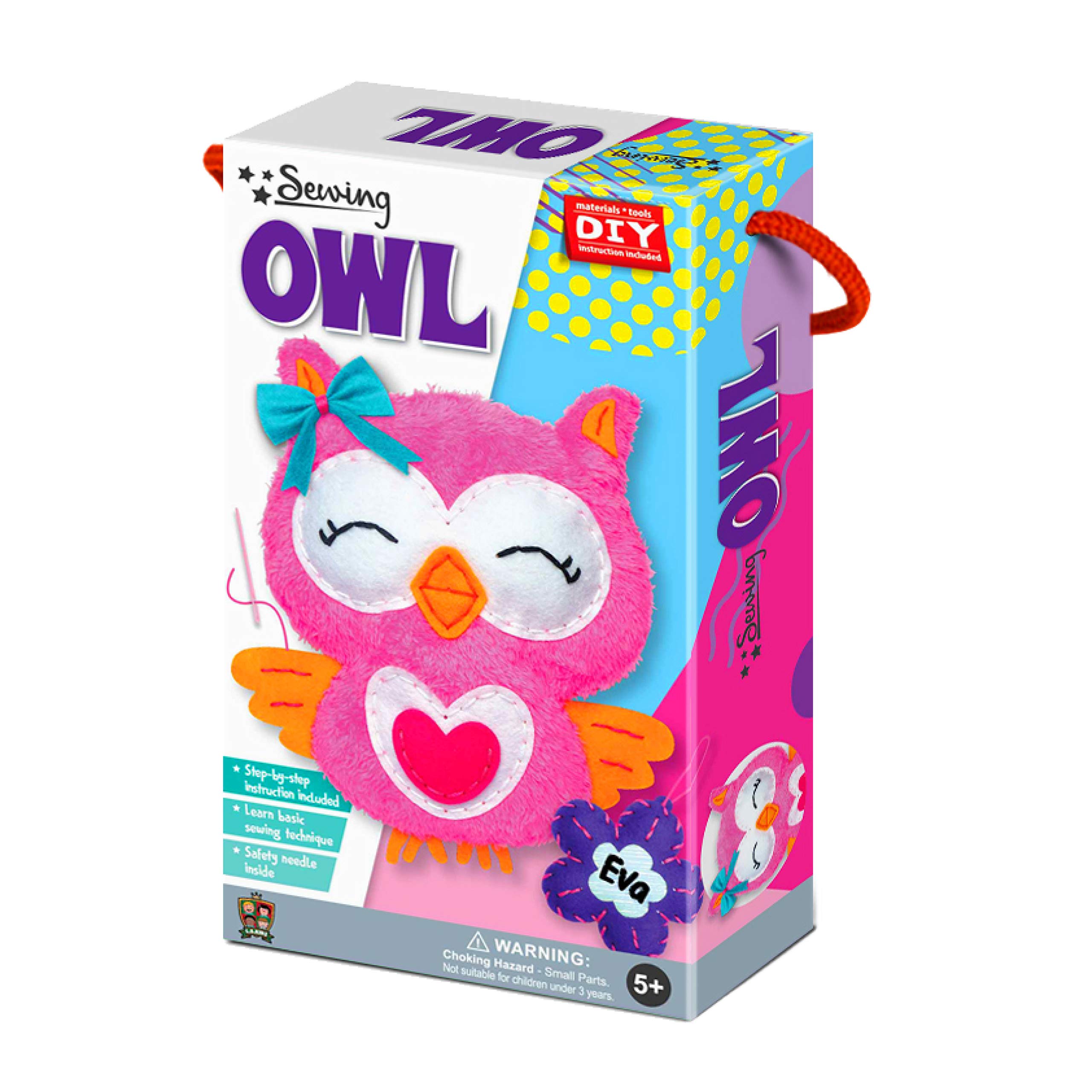 C.S. Kids Magic World DIY Personalised Owl Sewing Kit |Frist Sewing Arts & Crafts Gifts | Educational Sewing Kit for Kids | Sew Your Own Owl (Safety Neddle & Instruction Included)