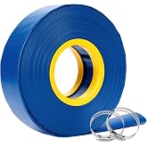 2" x 100FT Pool Backwash Hose, Heavy Duty Reinforced PVC Water Hose | Lay Flat Discharge Hose, 2 Stainless Steel Clamps, Burst Resistant Drain Hose for Sump Pump, Swimming Pool &amp; Filter Drainage