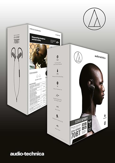 Audio Technica 铁三角 ATH-SPORT70BT 无线蓝牙防水挂耳运动耳机 ￥230