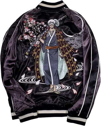 Amazon スカジャン メンズ Onepiece ワンピース トラファルガーロー 和柄 Opsj 014 コート ジャケット 通販