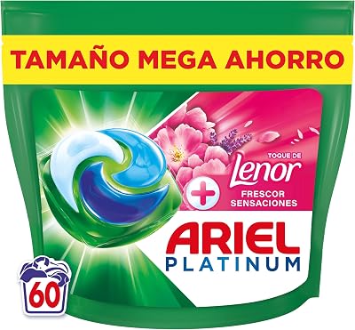 Ariel PODs Platina, Detergente Líquido Em Cápsulas Frescura Sensações Cápsulas, 60 Lavagens