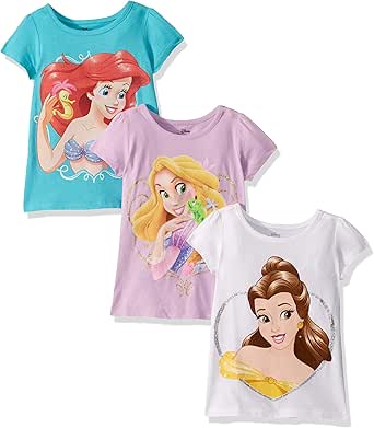 Disney Princesas Ariel, Belle, Rapunzel - Playera de Manga Larga para