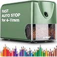 AFMAT Electric Pencil Sharpener - 6-Hole Heavy Duty Sharpener For Classroom, Auto Stop