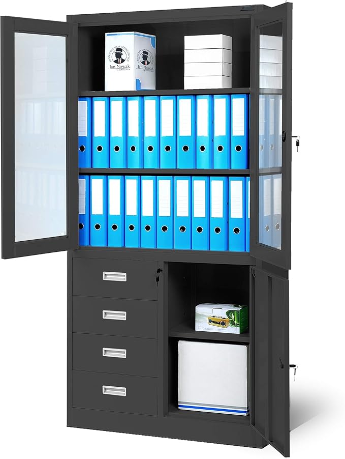 Jan Nowak by Domator24 Aktenschrank C042 Büroschrank Metallschrank