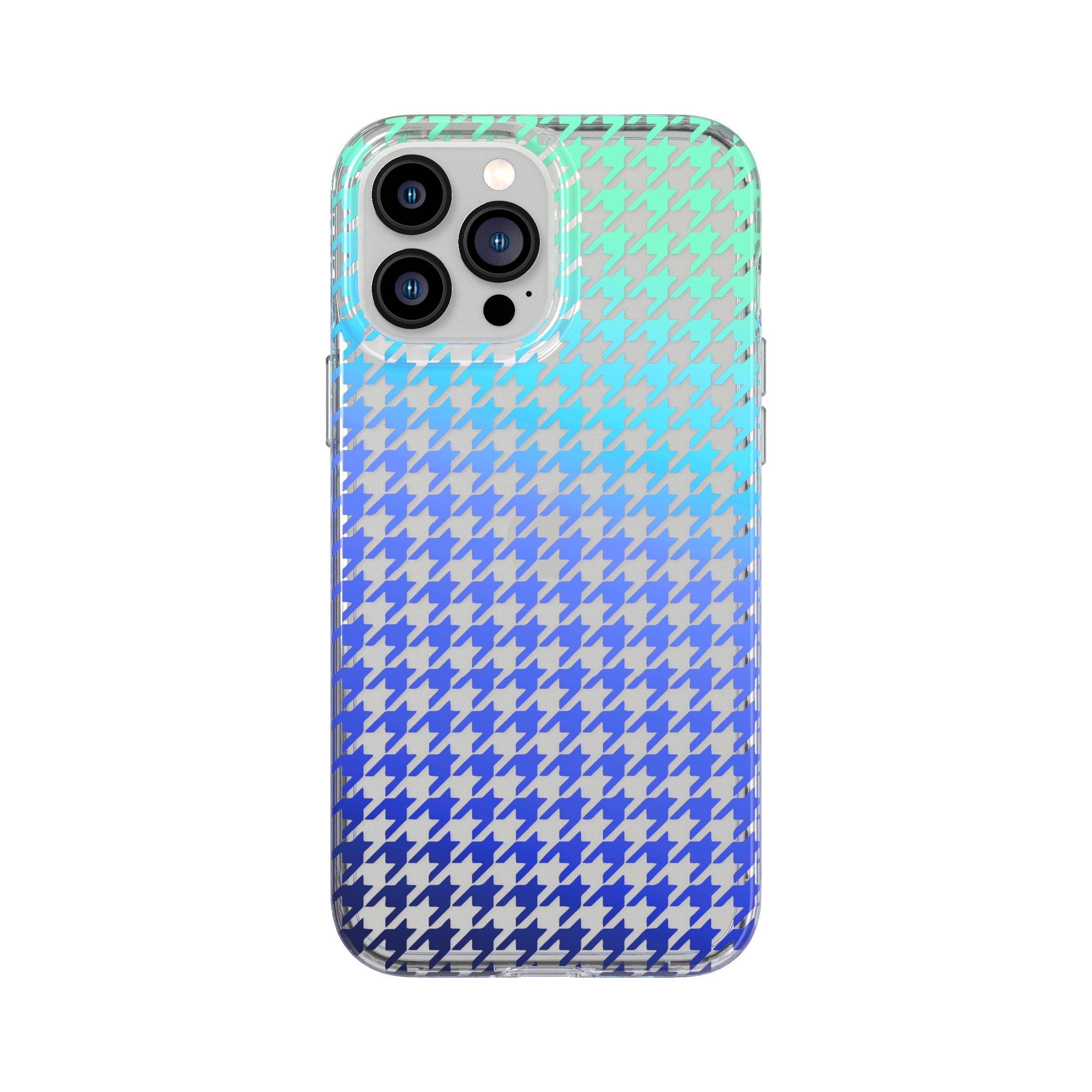 Tech21 Evo Art Ombre Houndstooth for iPhone 13 Pro Max – Protective Phone Case with Exclusive Artwork and 12ft Multi-Drop Protection