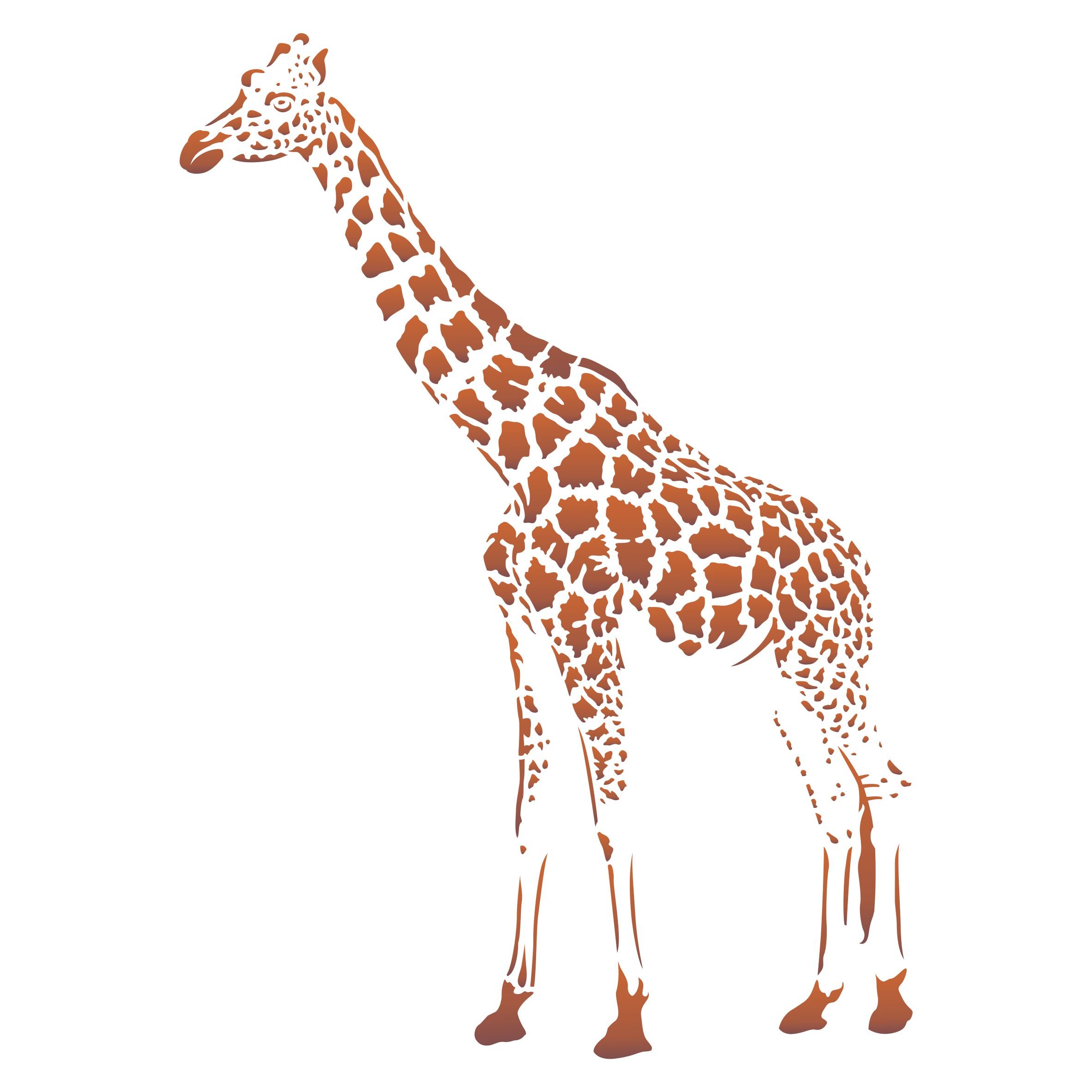 Giraffe Stencil - 25.5 x 35.5cm (M) - Reusable African Animal Wildlife Stencils for Painting