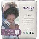 Bambo Nature Premium Eco-Friendly Baby Diapers, Size 5 (27-40 Lbs), 25 Count