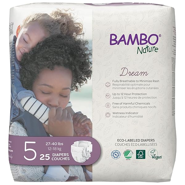 BAMBO NATURE PREMIUM ECO-FRIENDLY BABY DIAPERS, SIZE 5...