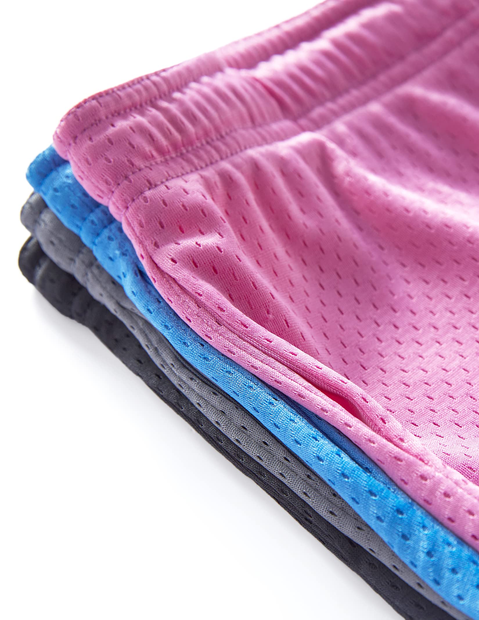 Liberty Pro 4 Pack: Girls Athletic Shorts with Pockets, 3