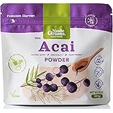 NUDEGREENS Freeze-Dried Acai Powder | Pure, Antioxidant-Rich Superfood Packed with Natural Energy | Premium Quality for Smoothies, Bowls & Healthy Recipes | Vegan, Gluten-Free, No Additives | 8 oz