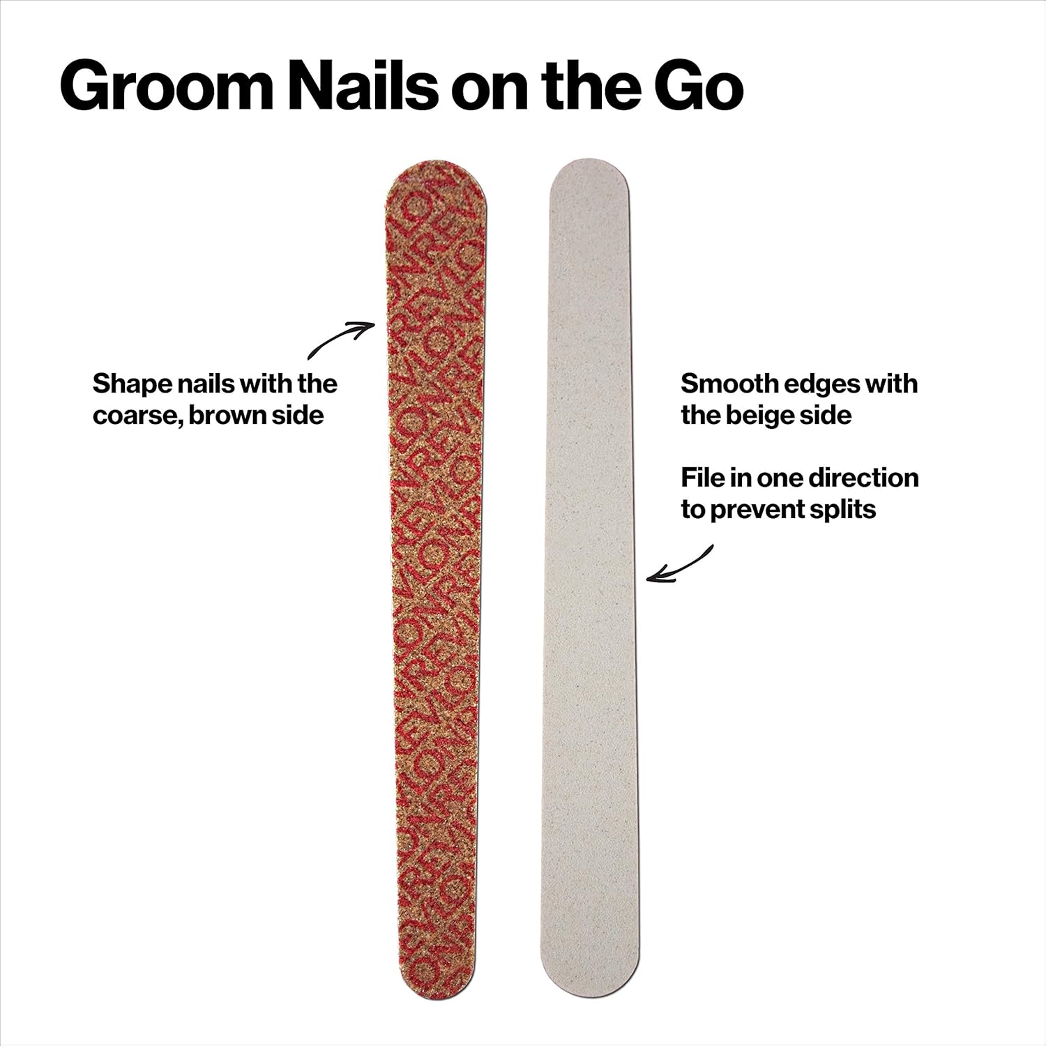Revlon Compact Emery Boards Nail File, Dual Sided for Shaping and Smoothing Finger and Toenails, 10 Count : Nail Files And Buffers : Beauty
