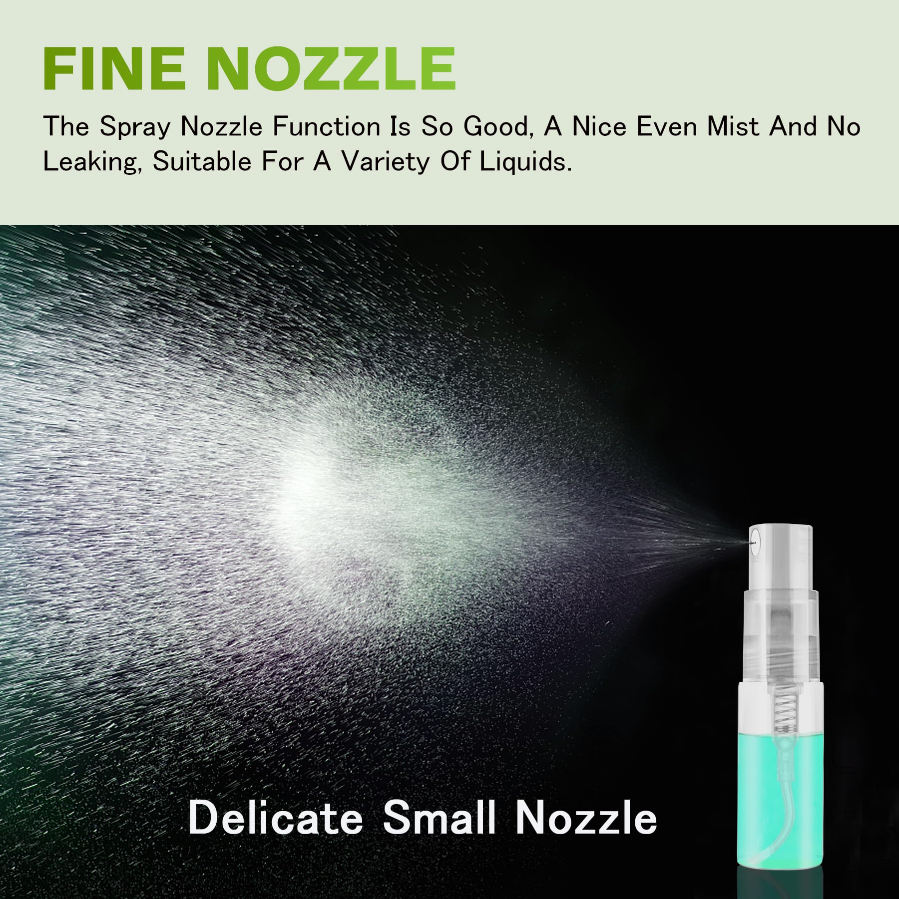Mini Spray Bottle 3ml, Refillable Glass Spray Bottle, Glass Bottle Atomizer, Perfume Mouthwash Atomizer for Cleaning 3ml Refillable Container for Travel, Essential Oils, Perfume 60 Pcs, 3ml