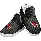 FOCO NFL Women's Officially Licensed Embroidered Primary Logo Plush Sherpa Faux Fur Lining Team Color Bootie Slippers
