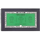 Arches Watercolor Travel Journal 6x10-inch Natural White 100% Cotton Paper - 15 Sheets of Arches Watercolor Paper 140 lb Cold