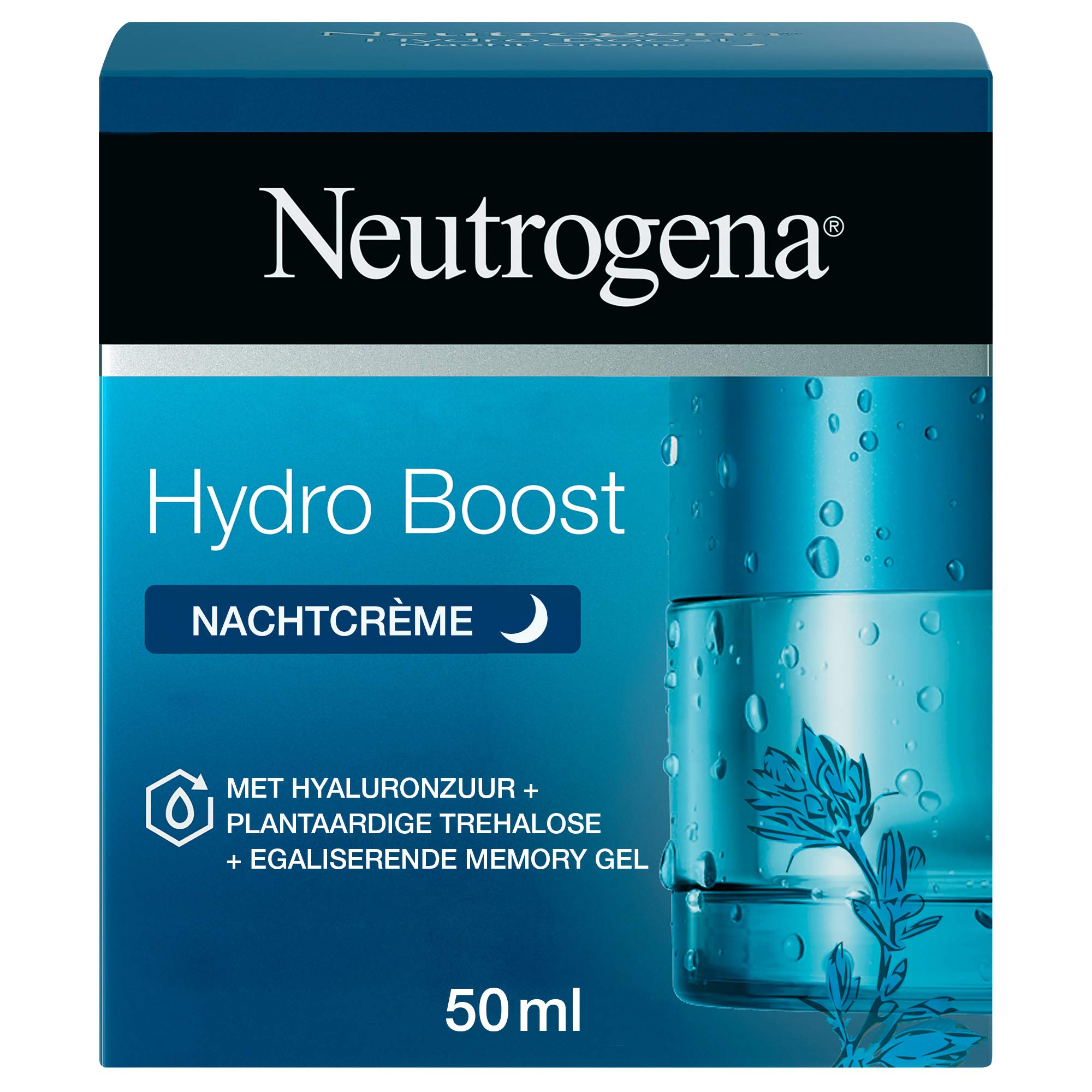 Neutrogena Hydro Boost Night Cream, Face Cream, Moisturising Cream, All Skin Types, Oil-Free, 50 ml