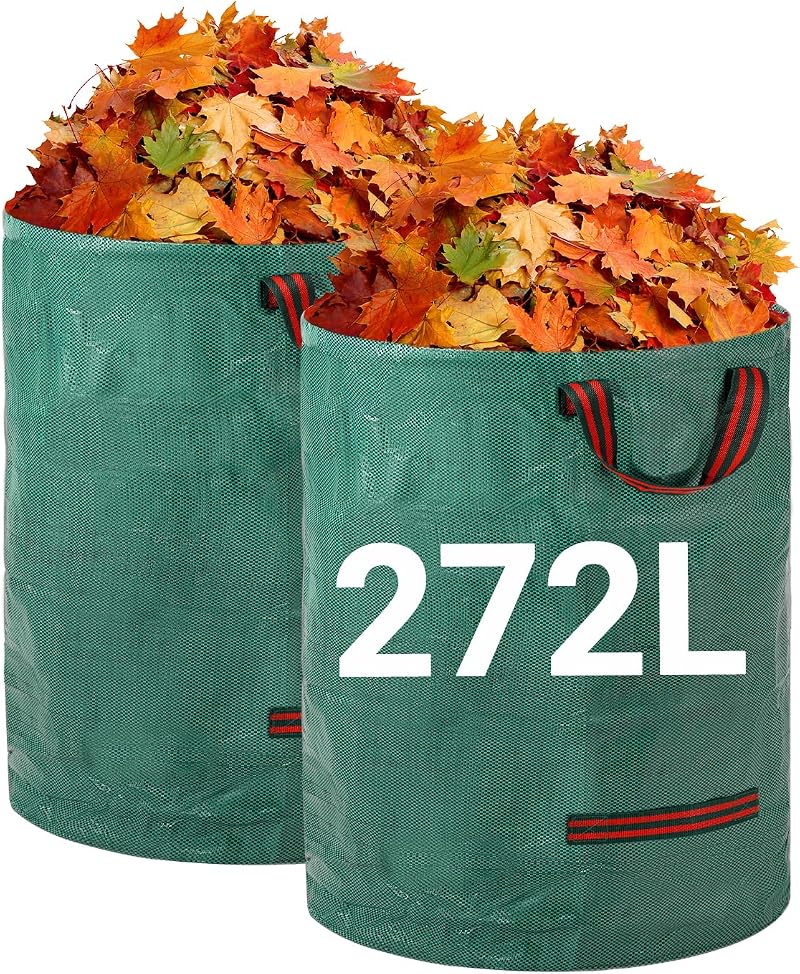 Velway 272L Two Pack Heavy-Duty Garden Waste Bags with Handles