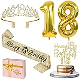 18th Birthday Decorations for Girls Gold with 18th