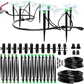CARPATHEN Drip Irrigation System Kit for Garden Watering, Sprinkler, 100 ft | For Garden, Yard, Raised Beds, Plants, Lawn, with Barbed 5/16 Mainline + 1/4 Tubing + 30 Emitters, 20-45 PSI and up to 40 GPH