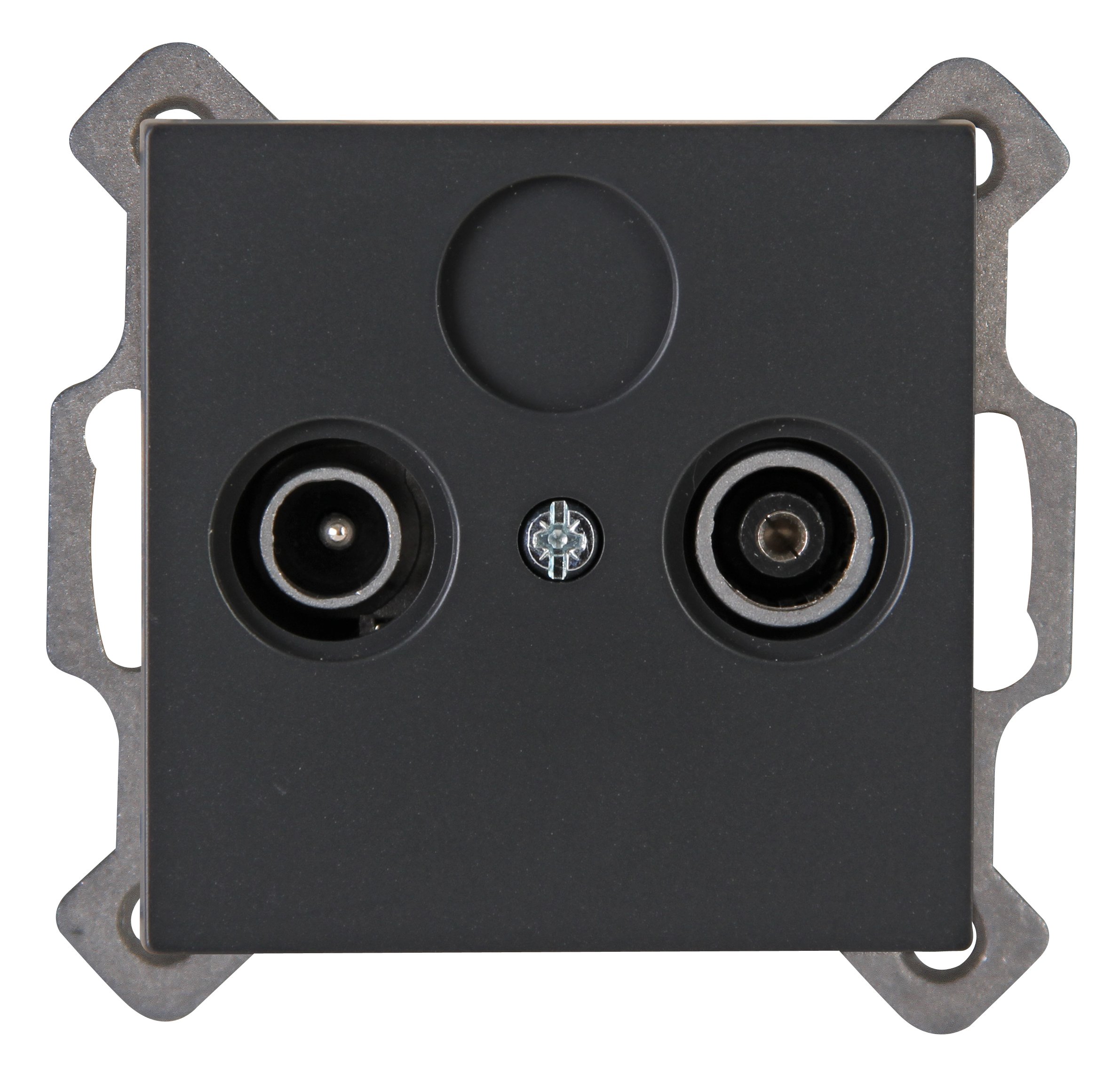 Kopp Athenis Double Antenna Socket TV/RF Anthracite, 1 Piece, 941215080