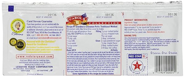 RED STAR ACTIVE DRY YEAST, 3 COUNT