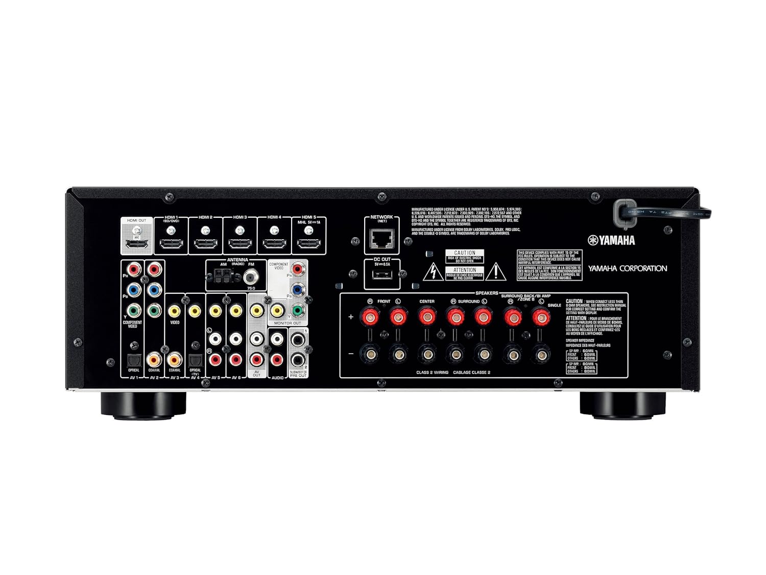 Amazon.com: Yamaha RX-V575 7.2-Channel Network AV Receiver with Airplay  (Discontinued by Manufacturer): Home Audio & Theater