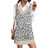 Zeagoo Womens Tank Sweater Dress Sweater Vest Knitted Pullovers Sweaters 2025