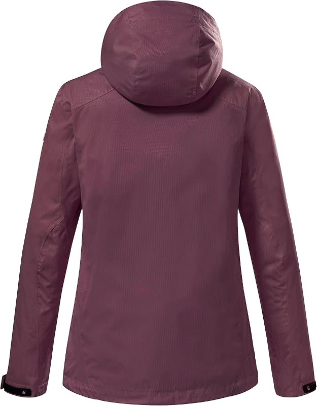 Donna Giacca funzionale/giubbotto da esterno con cappuccio senza zip KOS 133 WMN JCKT, aubergine, 34, 38383-000