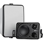 Inwa Outdoor Bluetooth Speakers, Waterproof Wall Mount Speaker, Powerful Indoor/Outdoor Sound System, Wireless Sync Up to 100 Speakers, Suitable for Patio/Porch/Gazebo/Garage, Pair (MZ-658)