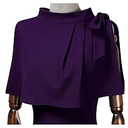AISIZE Women's Vintage 1940s Half Collar Batwing