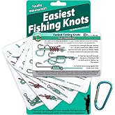 ReferenceReady Easiest Fishing Knots Pocket Guide for Beginners | Waterproof pocket fisherman guide on how to tie the 12 simplest knots. Great fishing gadget &amp; fishing gift