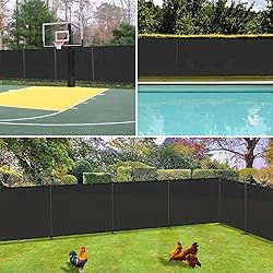 SunnyRoyal 5' x 65' Privacy Fence Screen with Iron