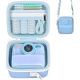 Boobowl Case for Cimizi/for DUDUDRAGON/for Masterbee/Instant Camera, Kids Digital Cameras Storage as Christmas and Birthday Present for Print Papers, Colour Pen and Accessories (Bag Only)-Blue