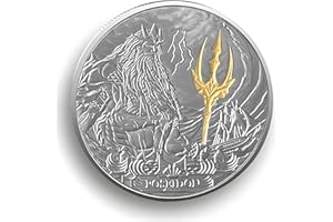MXHUA Ancient Greek The God of Sea Poseidon with Holy Trident Challenge Coin