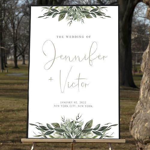 Amazon Com Custom Welcome Sign For Your Wedding X30 Personalized Modern Welcome Sign Mounting Board Wedding Signage Names And Date Wedding Reception Decorations Free Shipping Handmade