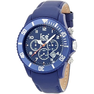 Ice-Watch Ice-Chrono Matte Big 48 Blue Leather Watch New Zealand