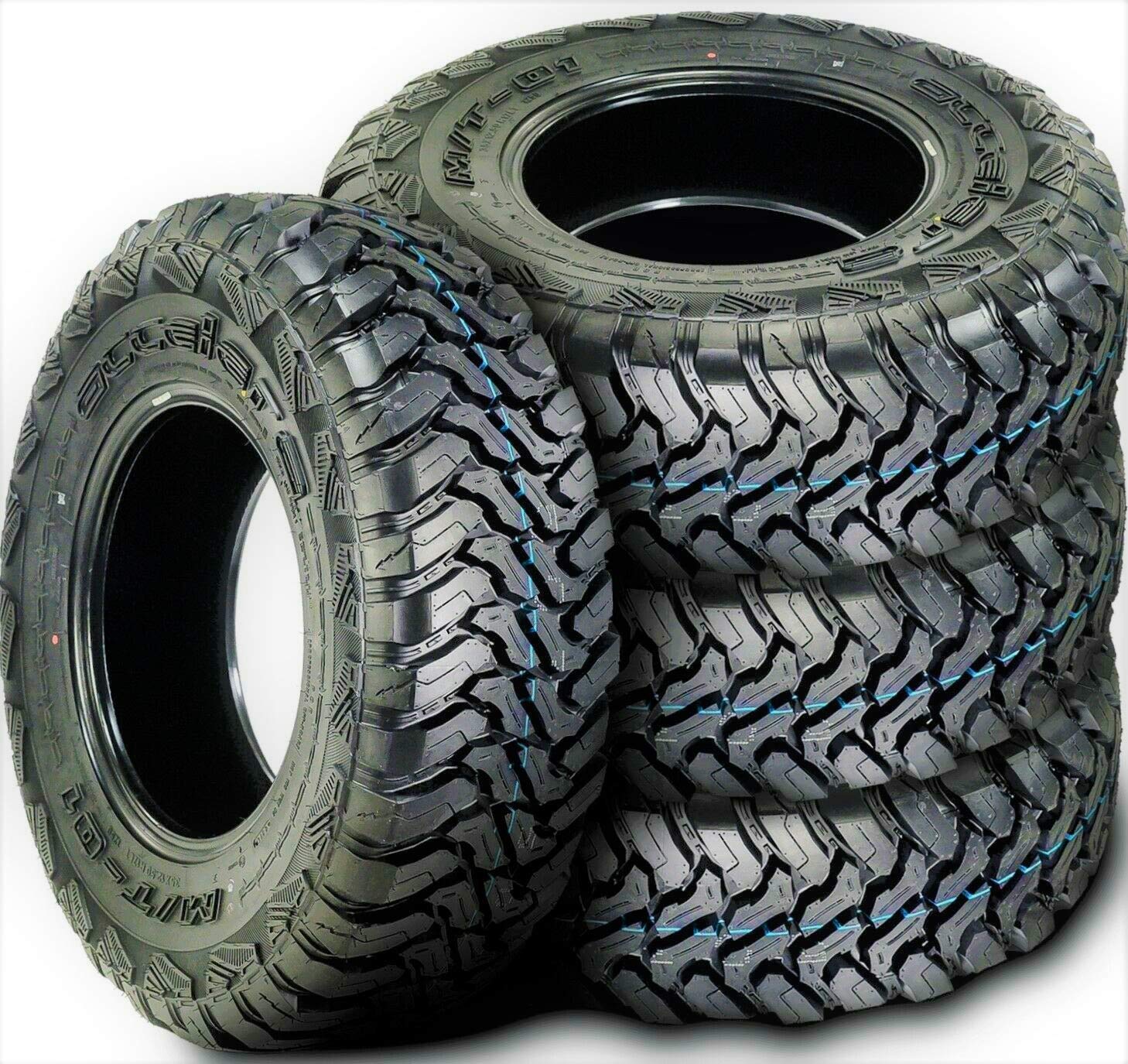 Set of 4 (FOUR) Accelera M/T-01 Mud Radial Tires-35X12.50R18LT 123Q LRE 10-Ply